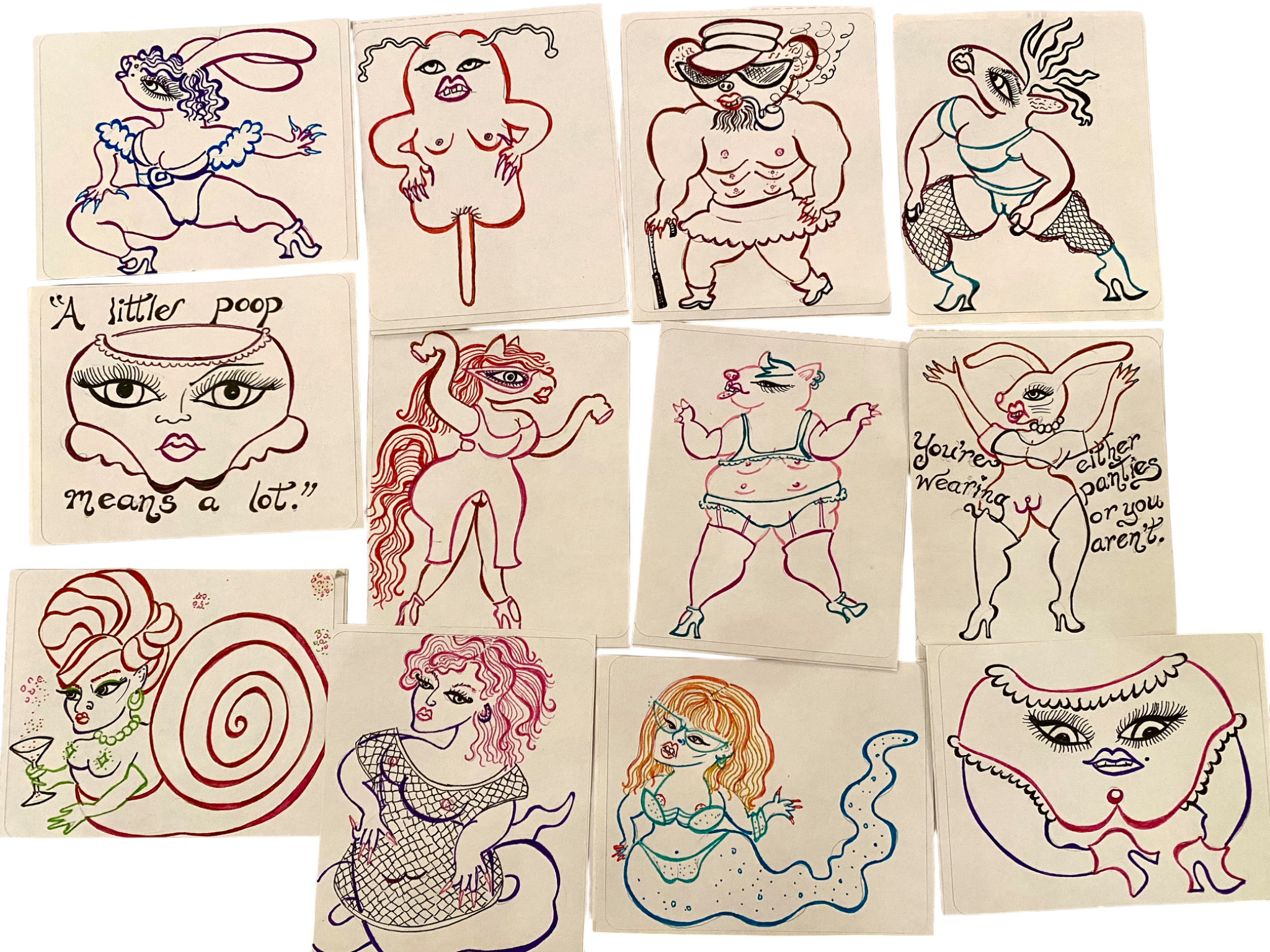 Poppers the Pony - Hello My Name Is … original mini drawings