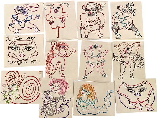 Poppers the Pony - Hello My Name Is … original mini drawings