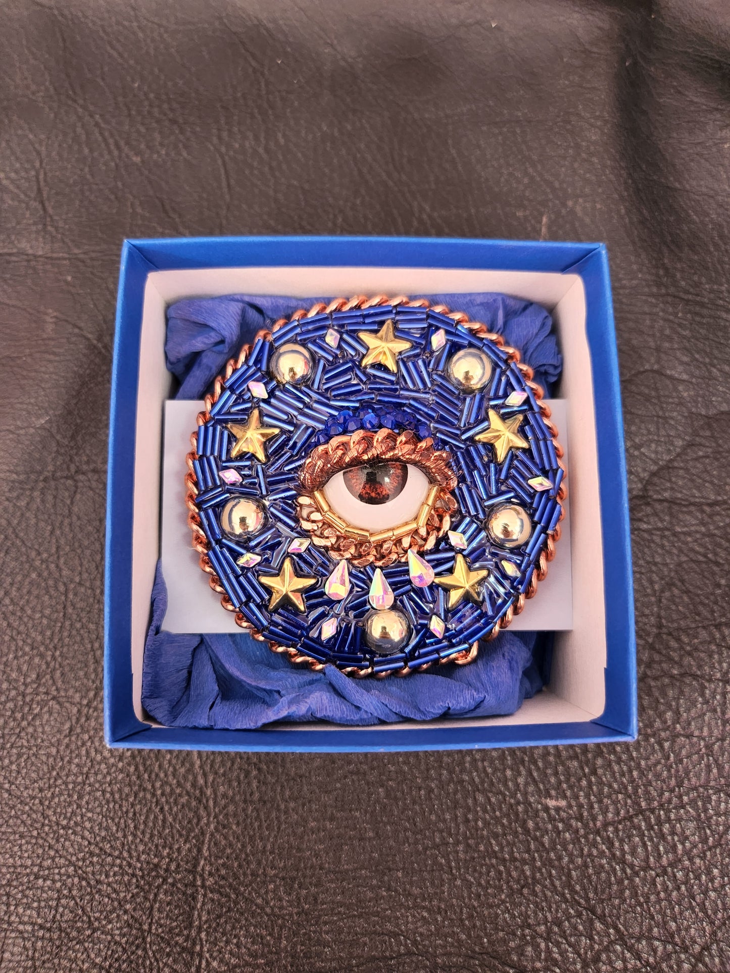 Oscar Graves - Mosaic Eye Brooch