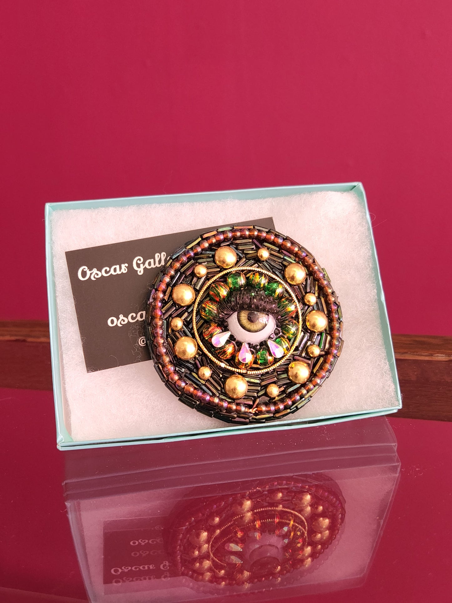 Oscar Graves - Mosaic Eye Brooch