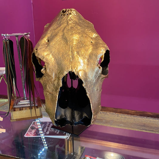 Oscar Graves - Gold Leafed Cow Skull